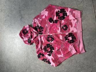 Pink Denim Tear Camo Zip Up / Large 