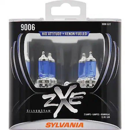 Sylvania 9006 SilverStar zXe: Halogen Headlight Bulb, White Light, 2 Pack HB4
