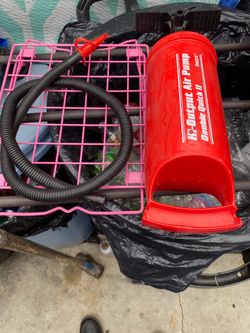 Intex Double Quick II Hand Air Pump Black And Red 14" Height