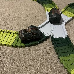 Dinosaur Race Car Track