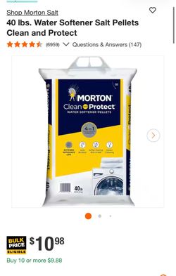 Morton Clean and Protect Water Softener Salt Pellets 40 lb