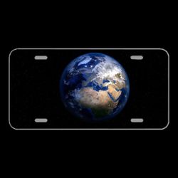 License Plate Novelty Car Front Earth Planet World Globe Space