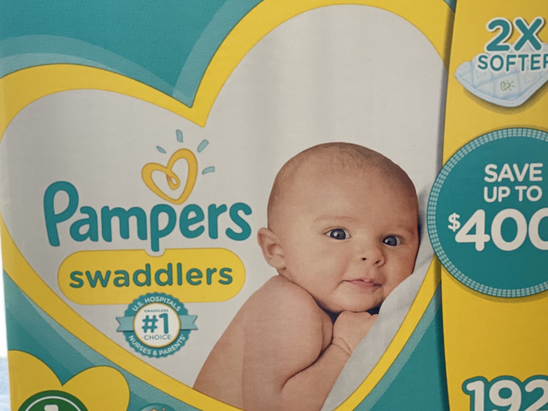 Brand New Box of 192 Pampers Sz 1