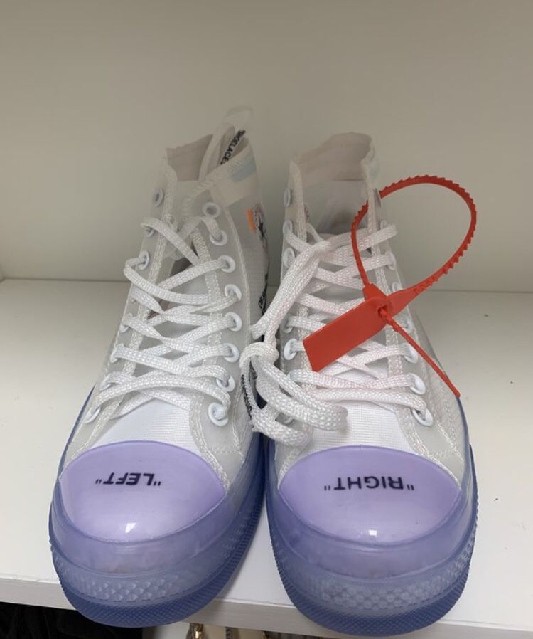 Offwhite converse shipping only