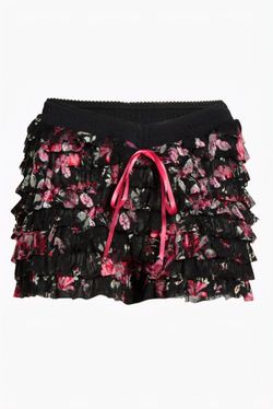 NWT Intimately Free People Feeling For Lace Floral Ruffle Mini Shorts XS Boudoir