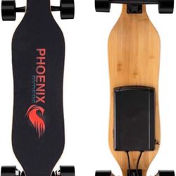 Phoenix Ryders Electric Skateboard Dual Motors 16 MPH 5.2 AH Lithium Battery Upgraded Electric Longboard with LCD Screen Remote