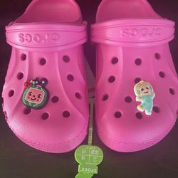 New!  Kids Crocs Baya Clog Hot Pink