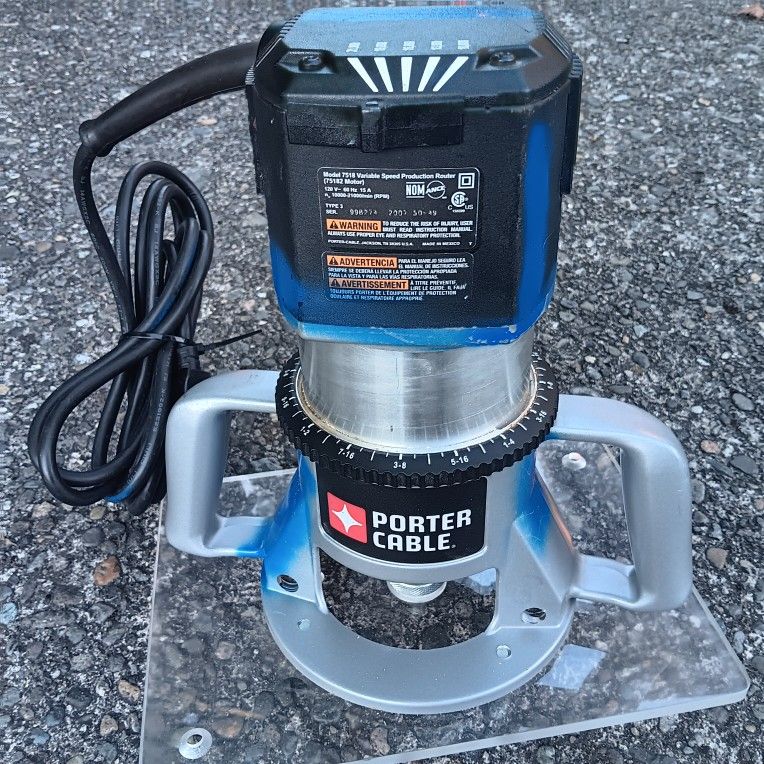 Porter Cable Router Speed Chart Porter Cable 1/2in 5 Speed 7418 Speedtronic Router. Excellent Condition ...