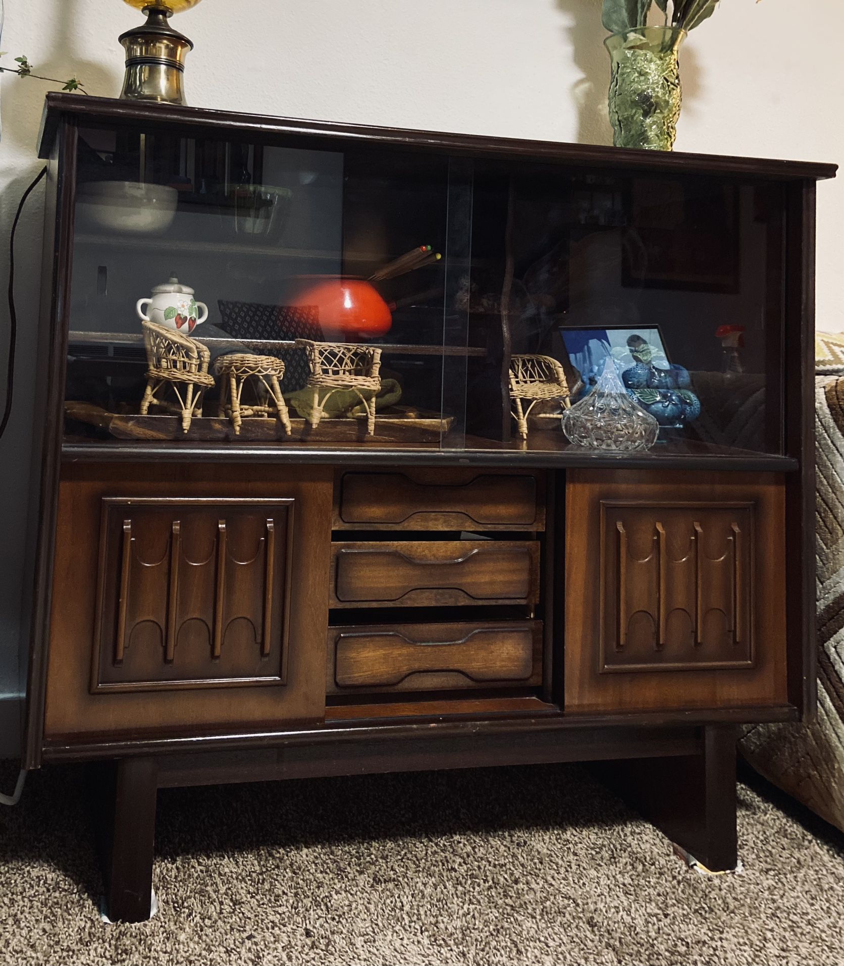 MCM Credenza // Display Case - Cabinet  — Delivery Available!