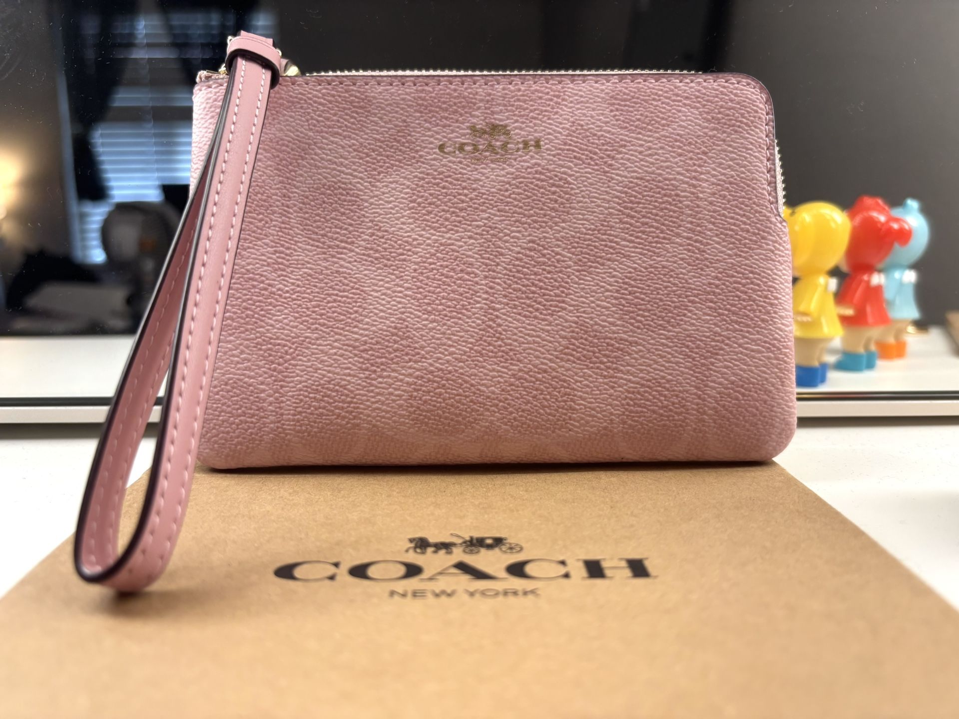 NWT Coach Powder Pink Wristlet