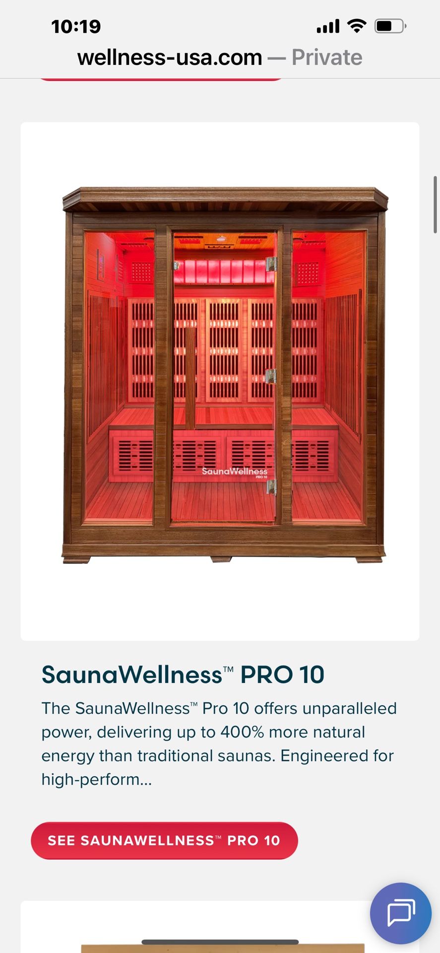 Wellness 10 Pro Infrared Sauna 4 Person