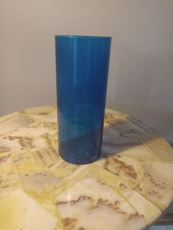 Ocean blue Cylindrical Vase