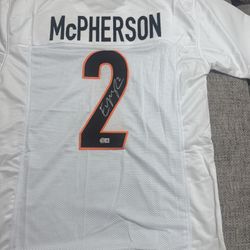 Evan McPherson Signed Autograpn Custom Jersey- Metabilia Coa- Cincinnati Bengals