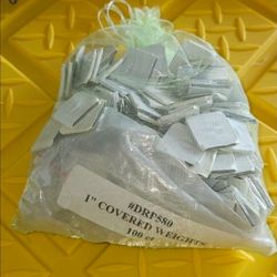 Covered curtain drapery weights