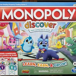 Hasbro - Monopoly "Discover" 2 Sided Board Game for Big & Little Kids Ages 4+