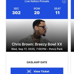 CHRIS BROWN TICKETS!!