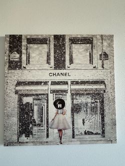 Girl at store Printed Canvas