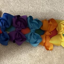 (12) Girls Hair Bows - New! 
