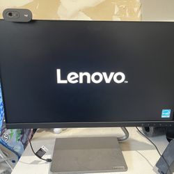 Lenovo Computer Monitor, Logitech Webcam