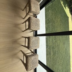 Four Pottery Barn Bar Stools