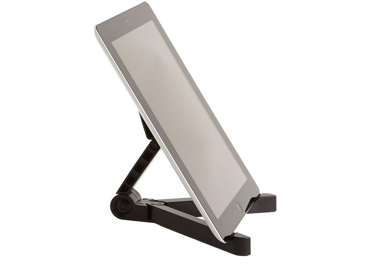 BRAND NEW IN BOX Amazon Basics Adjustable Tablet Holder Portable Stand - Black