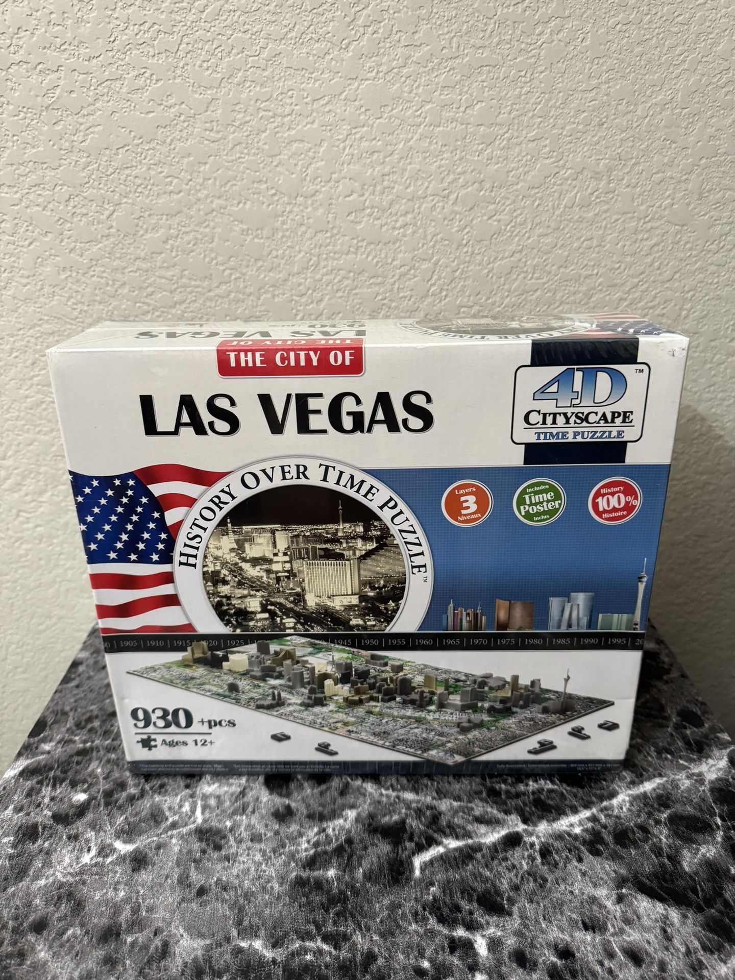 CITY OF LAS VEGAS 4D CITYSCAPE History Over TIME PUZZLE 930+PC #40020 New