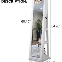 Jewelry Storage Standing Mirror