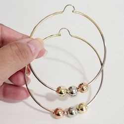 14k Gold Plated Hoops New 