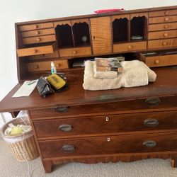 Antique Secretary Desk Solid Wood Excellent Condition