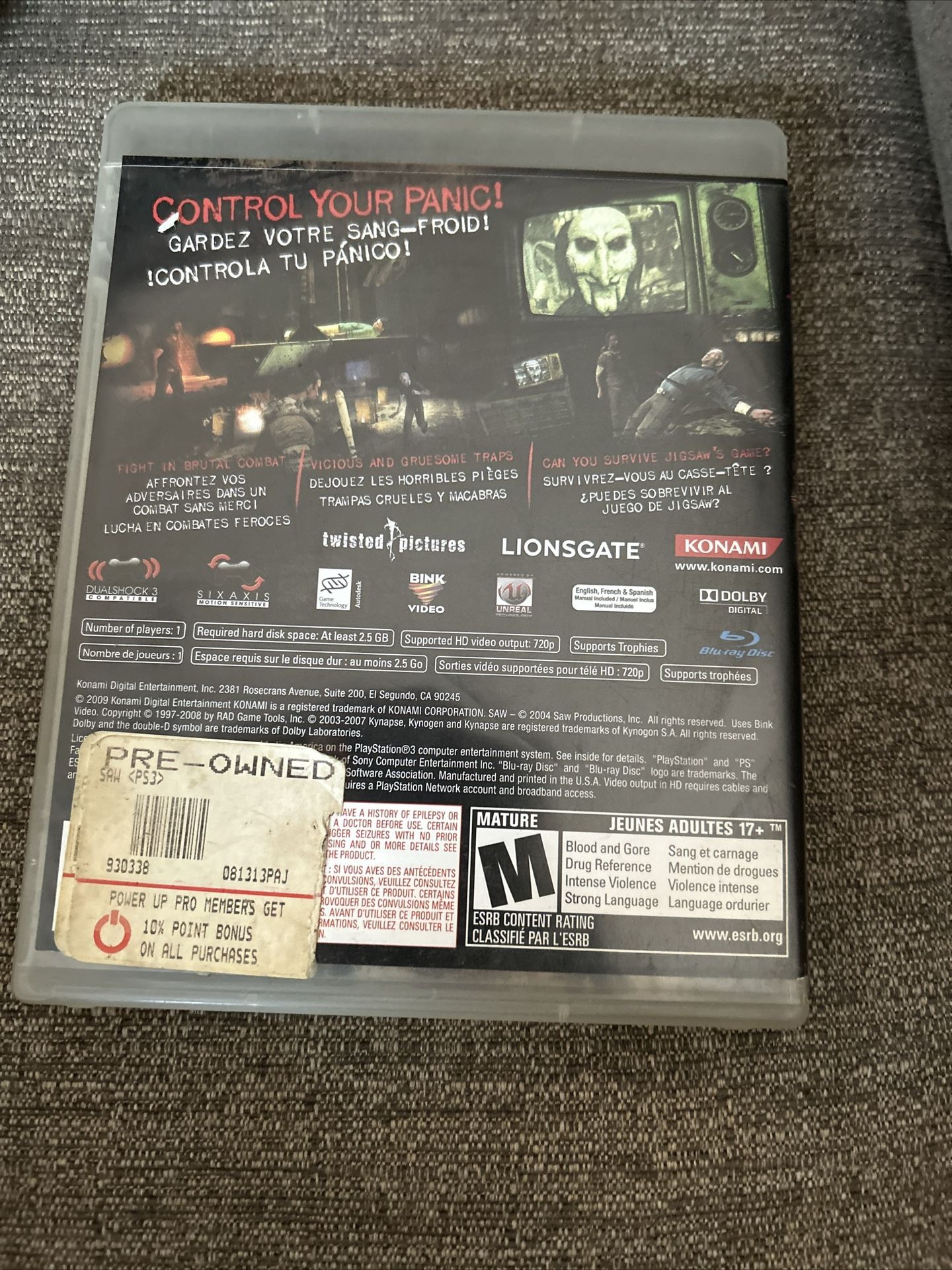 SAW - Playstation 3