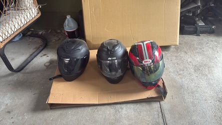 3 Motorcycle Helmets for Sale – $100 OBO