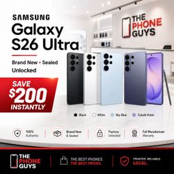 $1 Today - Rest Later - Samsung Galaxy S26 Ultra 5G BRAND NEW UNLOCKED FOR ALL CARRIERS 