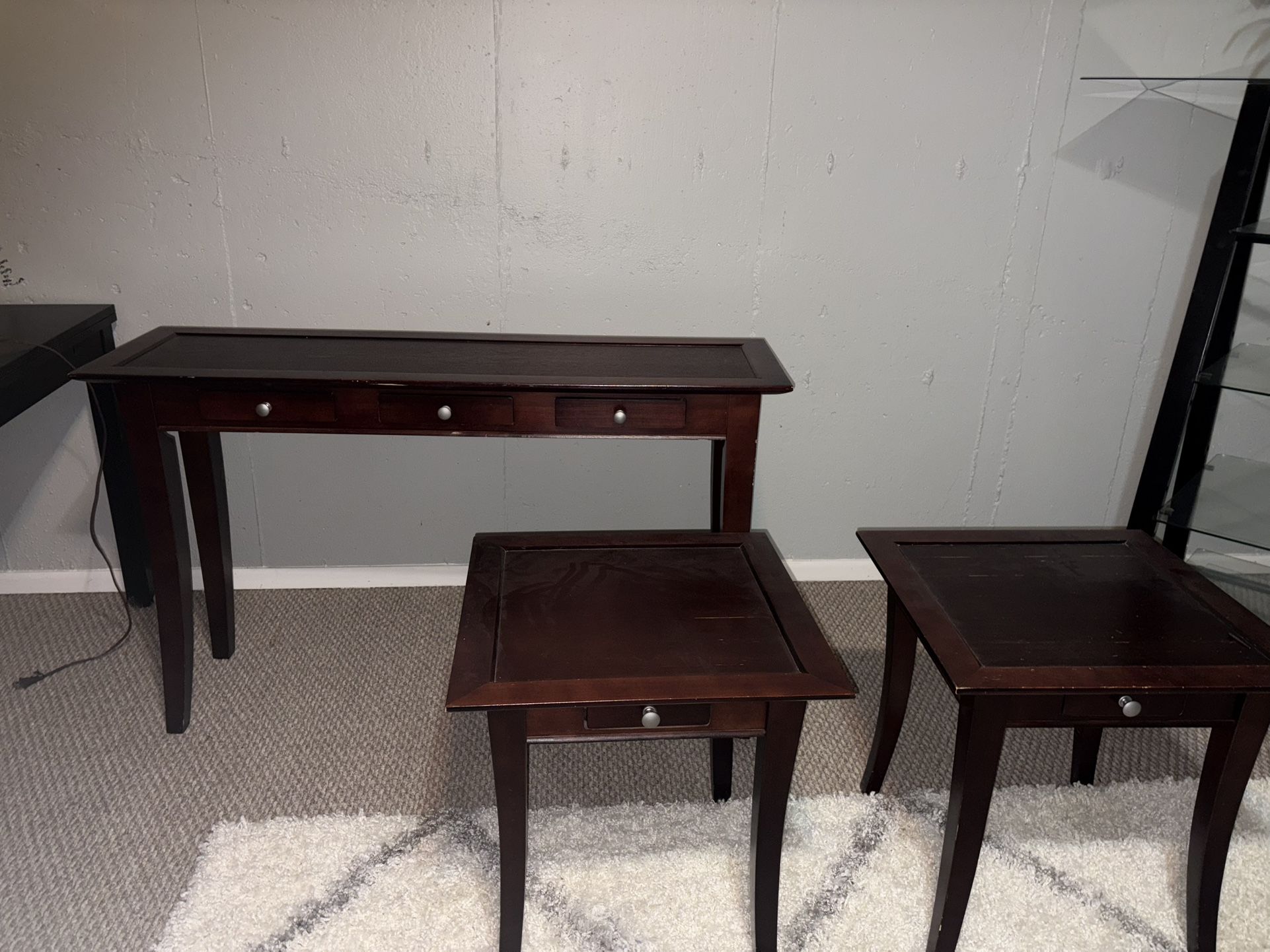 3 Piece Mahogany Table Set