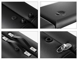 DOVANS 2 fold professional massage table portable Hold Up to 1100LBS Black