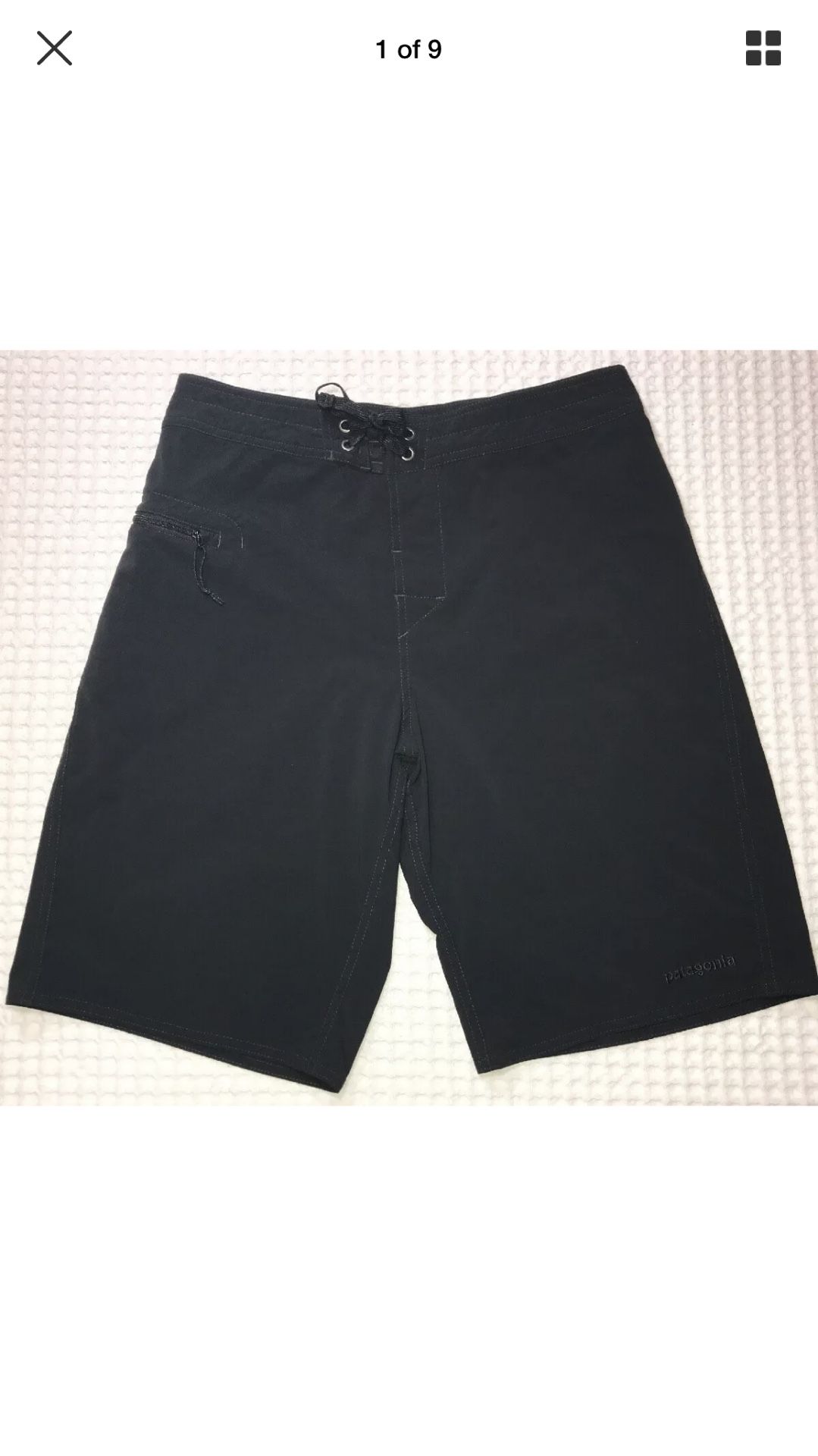 Patagonia men’s board shorts black size 30