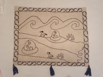 Felt panel. Hand made.