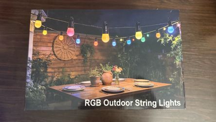 10FT Outdoor String Lights Bulb RGB