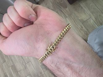14k gold cuban bracelet