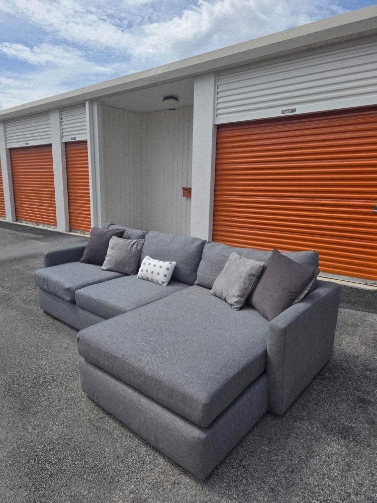 Grey Kevin Charles 2pc Sectional - FREE DELIVERY