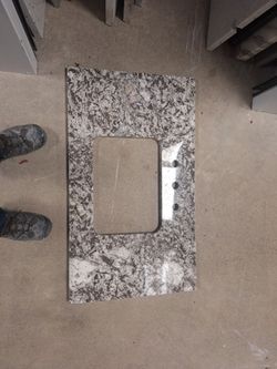 White Diamonds Granite Vanity