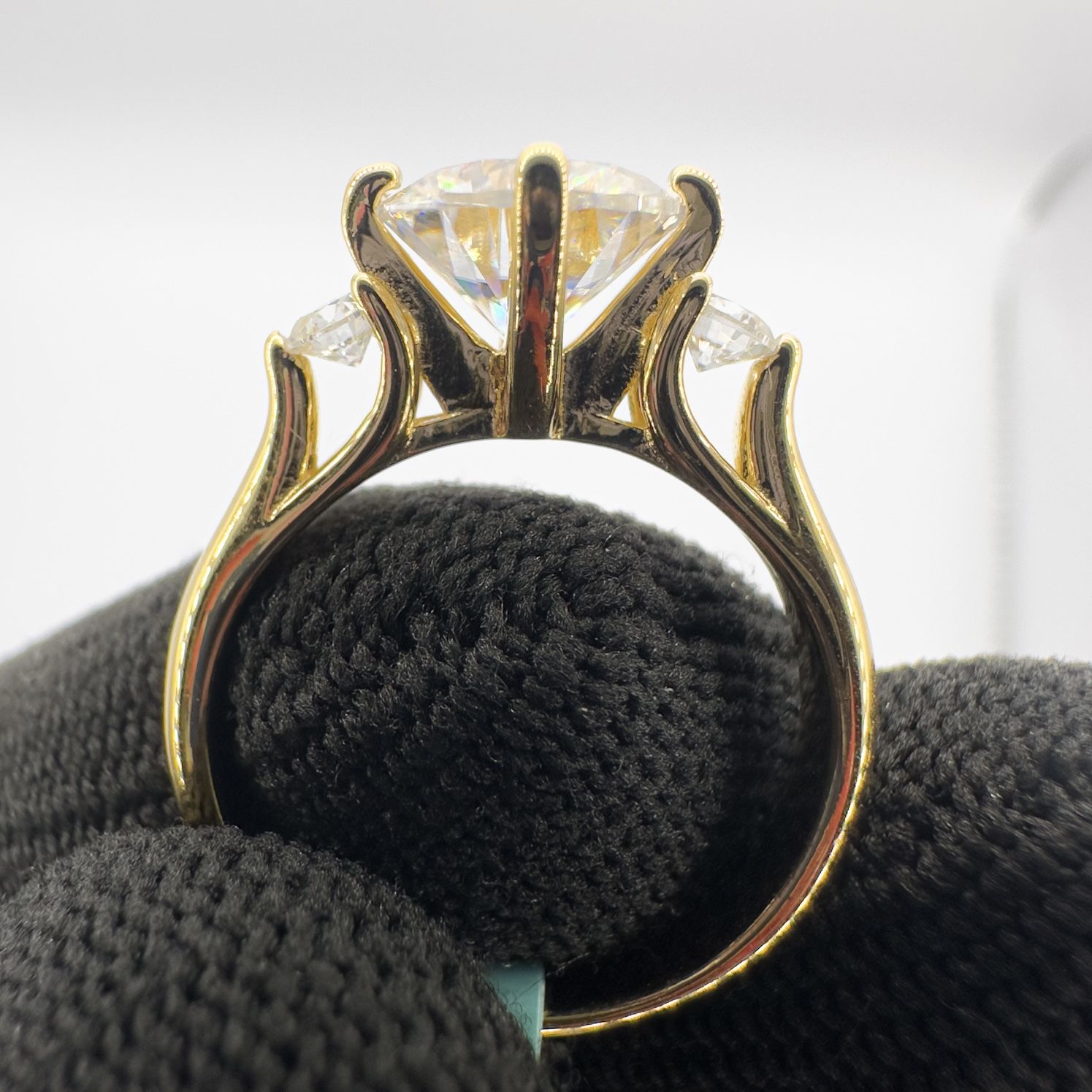 Gold over Sterling silver Moissanite Ring [Never worn before]