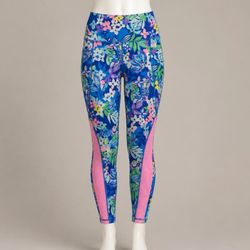 Lilly Pulitzer Luxletic Weekender High Rise Floral Borealis Leggings Size Small