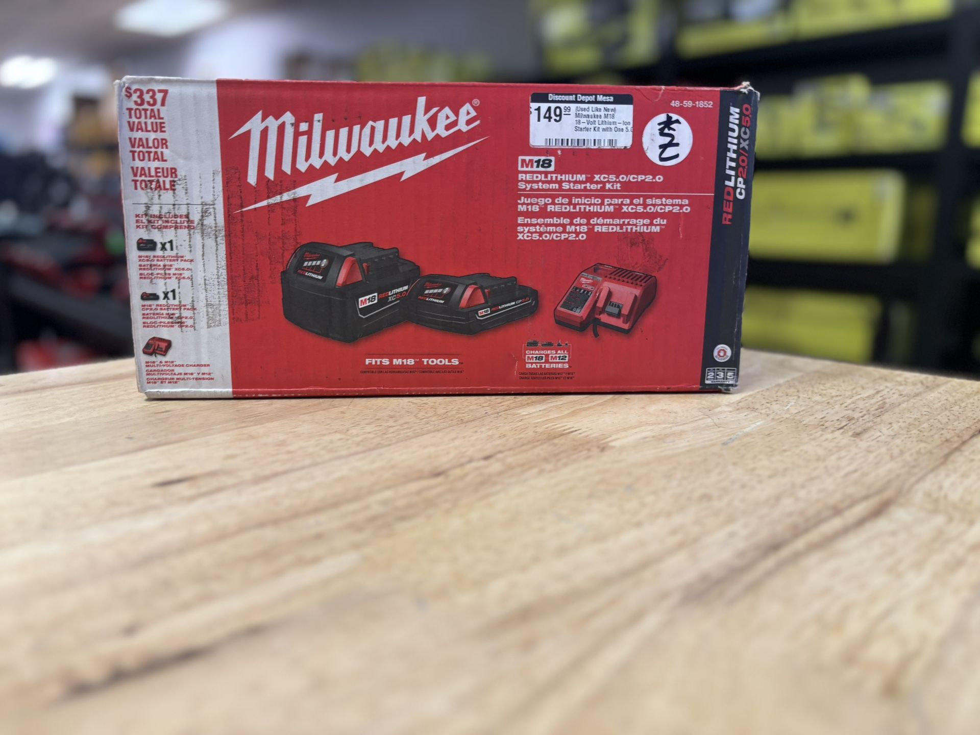 M18 18-Volt Lithium-Ion Starter Kit with One 5.0 Ah and One 2.0 Ah Battery and Charger
