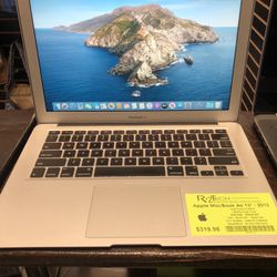 2012 Apple MacBook Air 4GB RAM 256GB SSD Webcam WiFi Bluetooth Backlit Keyboard 13.3” macOS Catalina