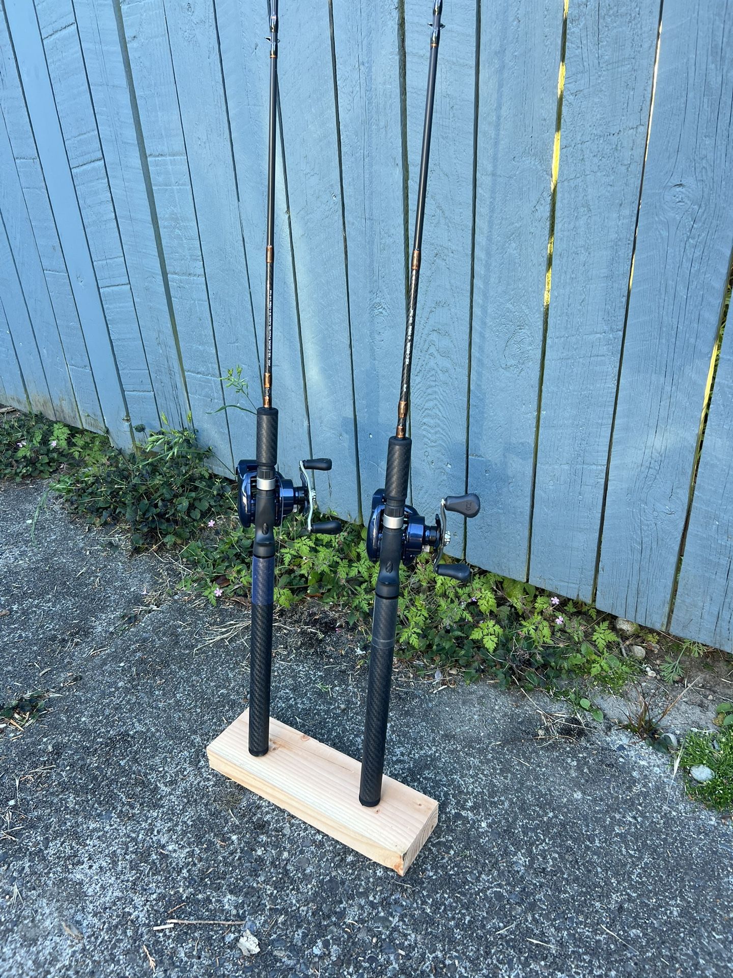 2 Okuma Kokanee Black Rods With Daiwa Line Counter Reels
