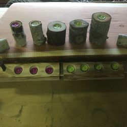 Candles And Custom Reclaimed Rustic Wood Holder 