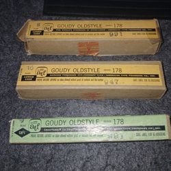 3 Unopened Boxes of Metal OLDSTYLE Type set 