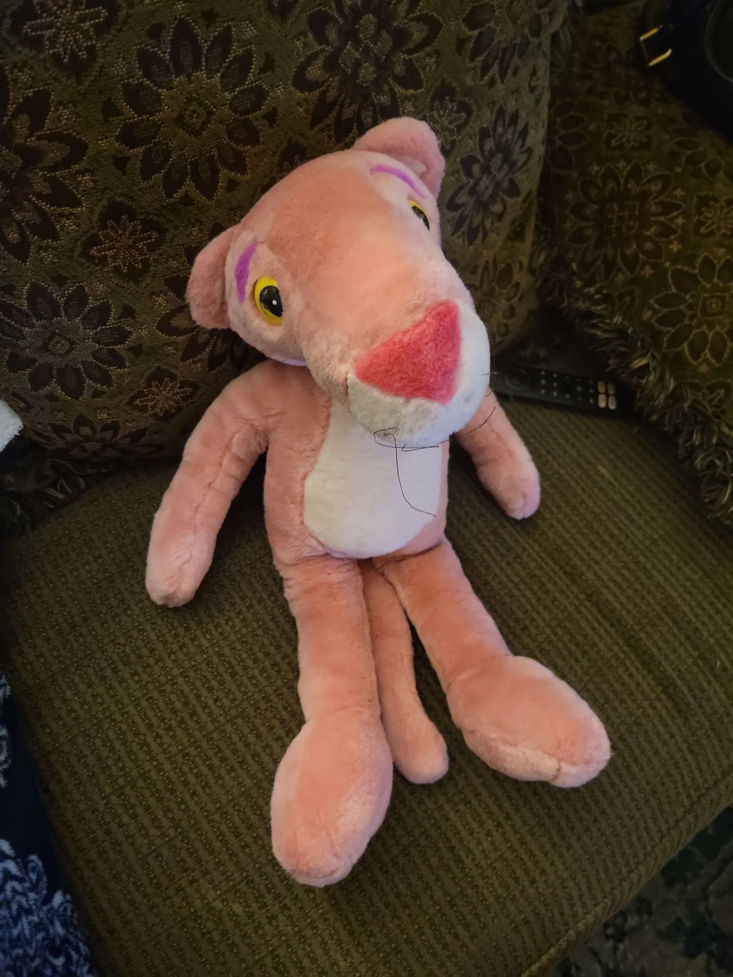Pink panther plush doll