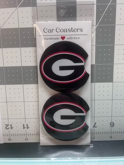 University of Georgia Handmade Car Coasters Set of 2