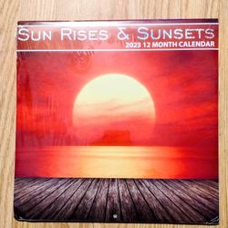 Sun Rises&Sunsets 2023 -12 Month Calendar.. Brand New 